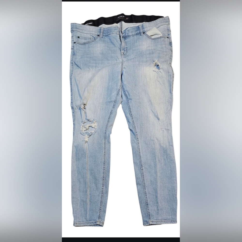 Torrid Light Blue Distressed Skinny Jeans